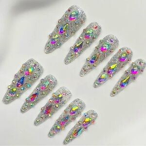 Sparkling Rhinestone Nail Set